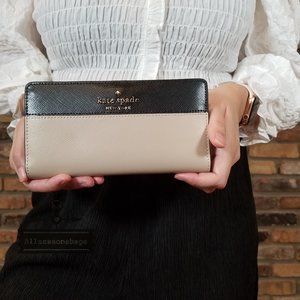 Kate Spade STACI Large SLIM BIFOLD Wallet Beige
